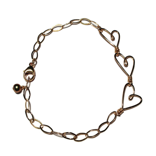Beth Jewelry, 3 hearts bracelet