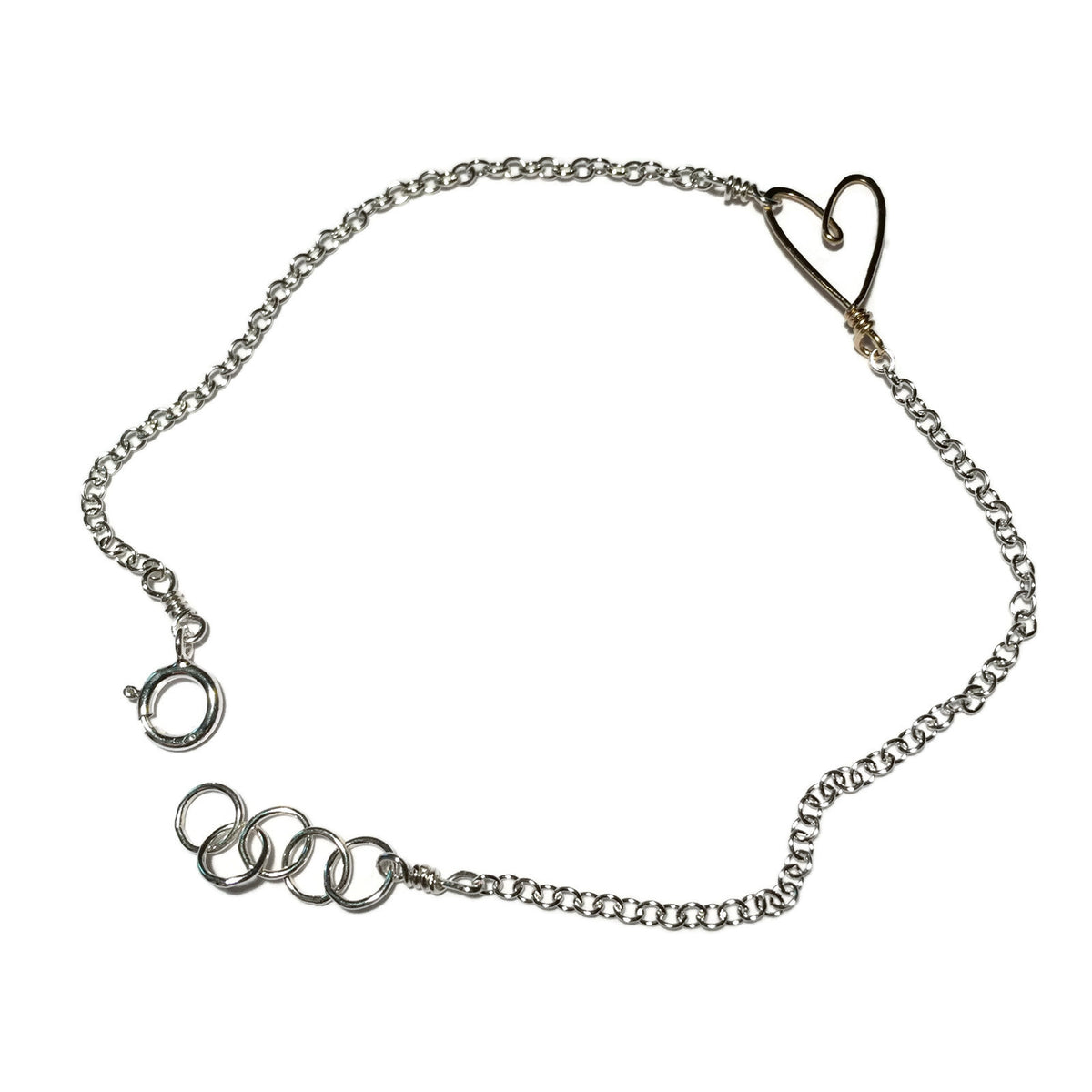 Tiny hot sale heart bracelet