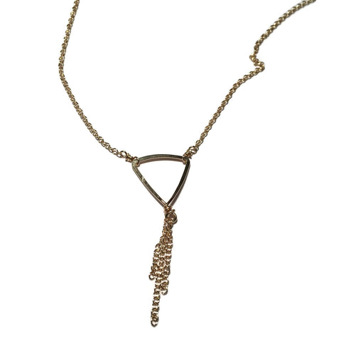 Beth Jewelry, handmade triangle chain necklace