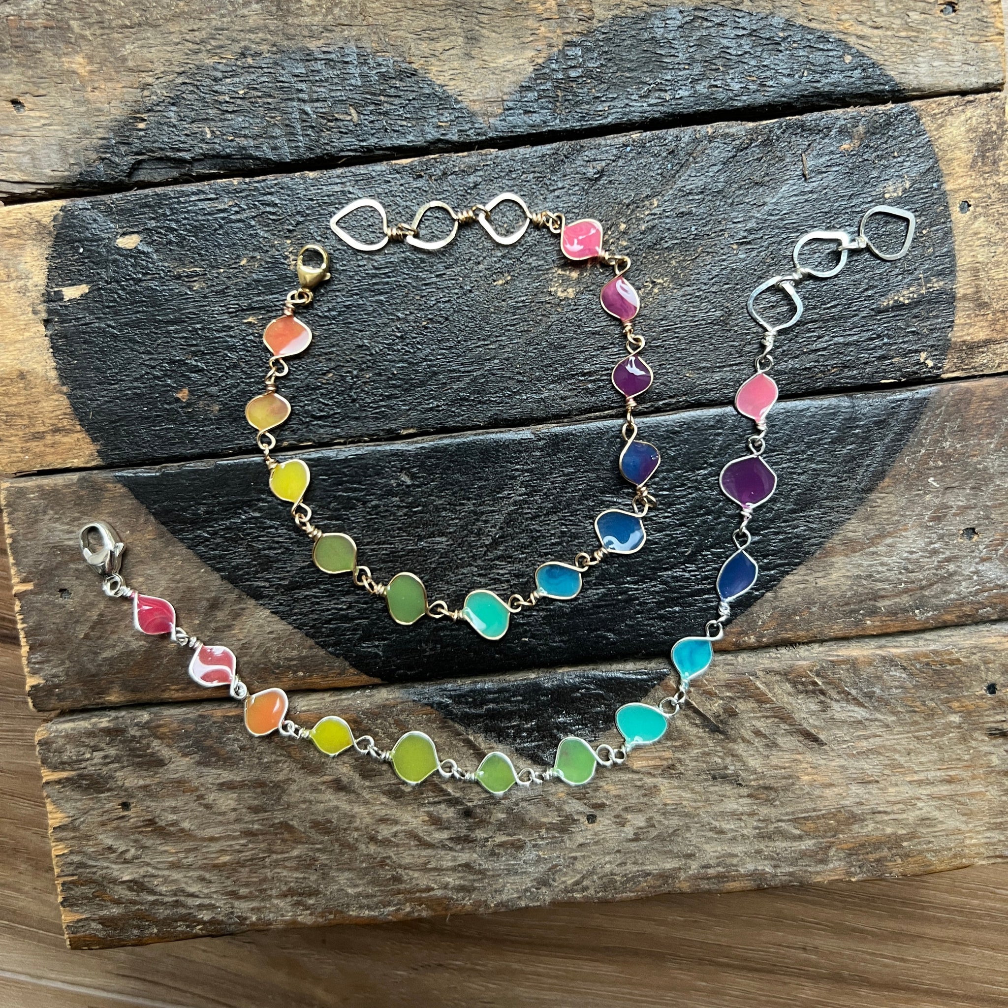 Small Around Colorful Rainbow Bracelet