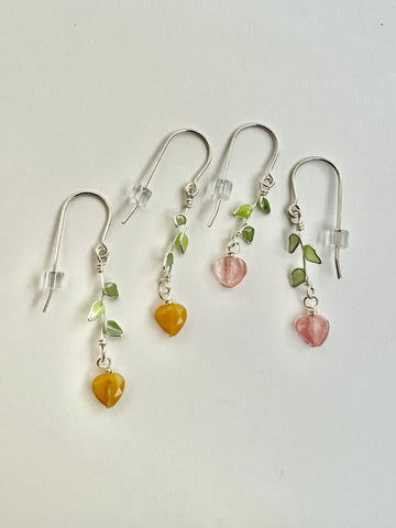 Colored Gemstone Blooming Earrings