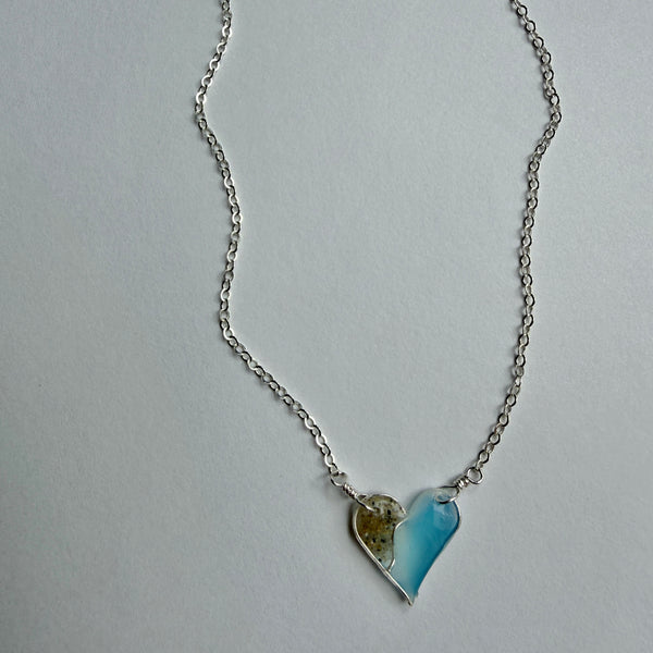 Sea of Love Colored Heart Necklace