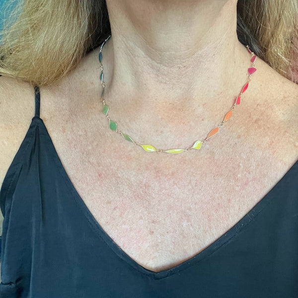 All Around Colorful Rainbow Necklace