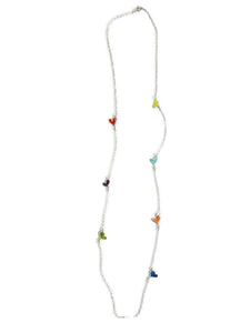 Long Rainbow Hearts Necklace