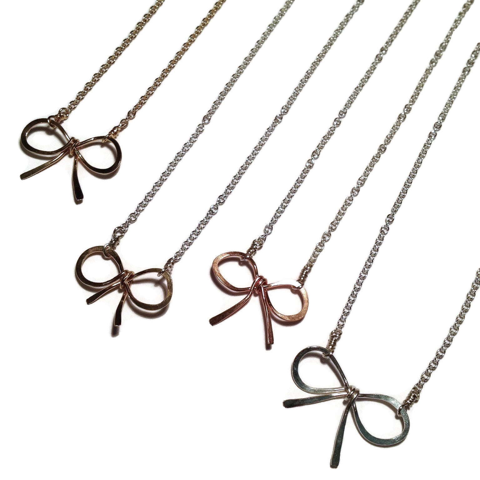 Beth Jewelry, handmade bow necklaces