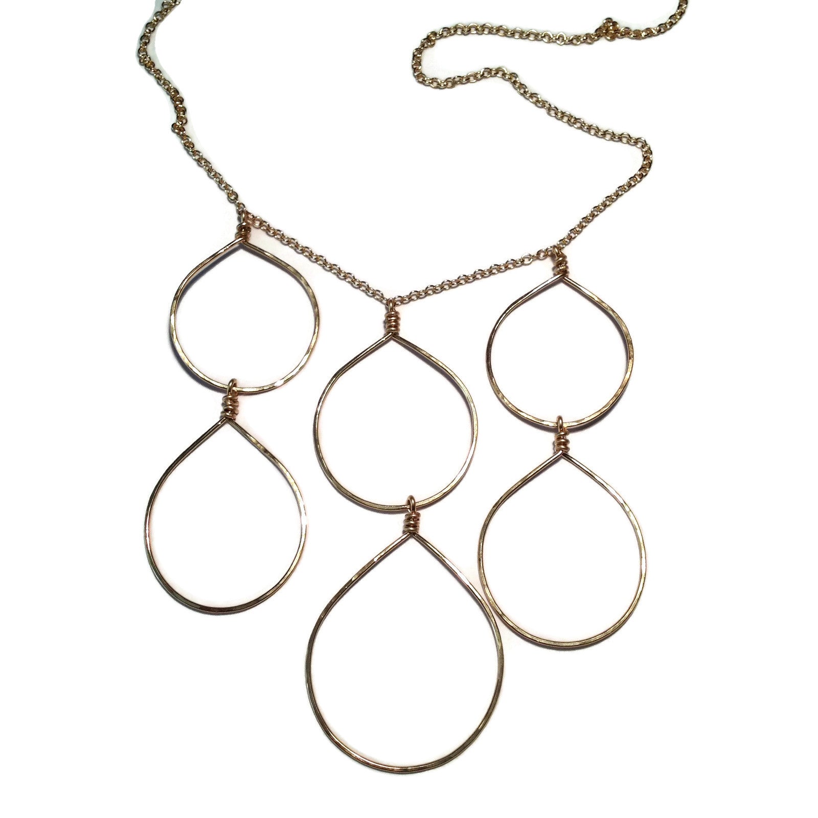 Beth Jewelry, handmade 6 teardrops necklace