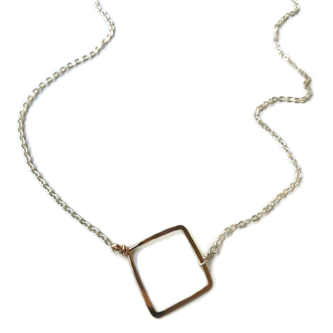 beth jewelry medium square necklace