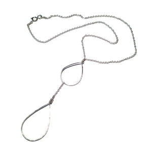 Beth Jewelry, handmade chain teardrops necklace