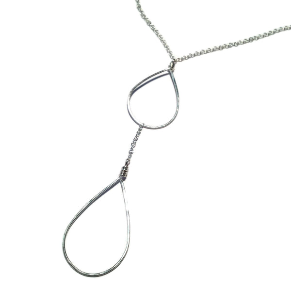 Beth Jewelry, handmade chain teardrops necklace
