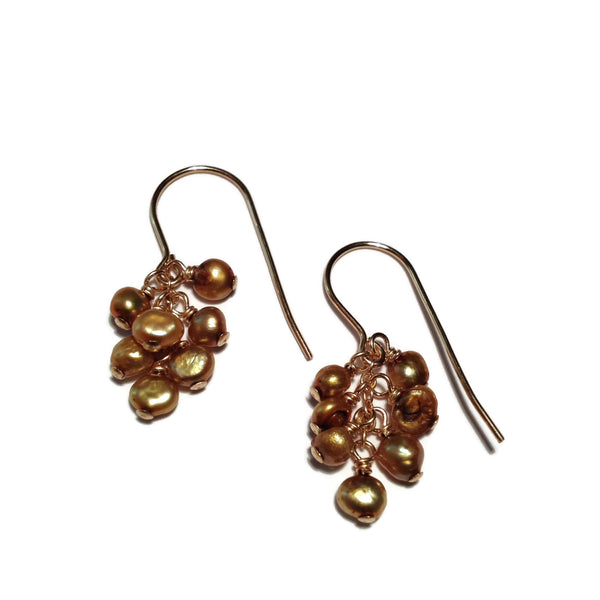 Beth Jewelry, handmade cluster beaded earrings