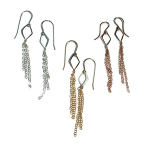 Beth Jewelry, handmade diamond tassel earrings