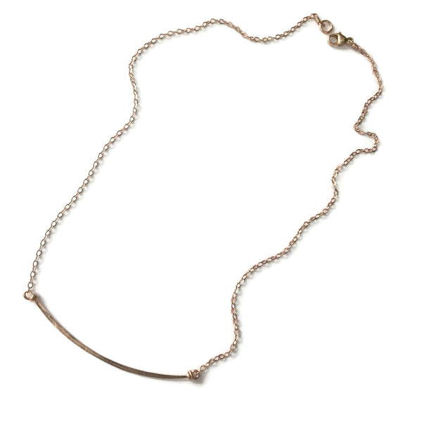 Beth Jewelry, handmade fringe bar necklace
