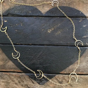Tiny Crescent Moons Necklace