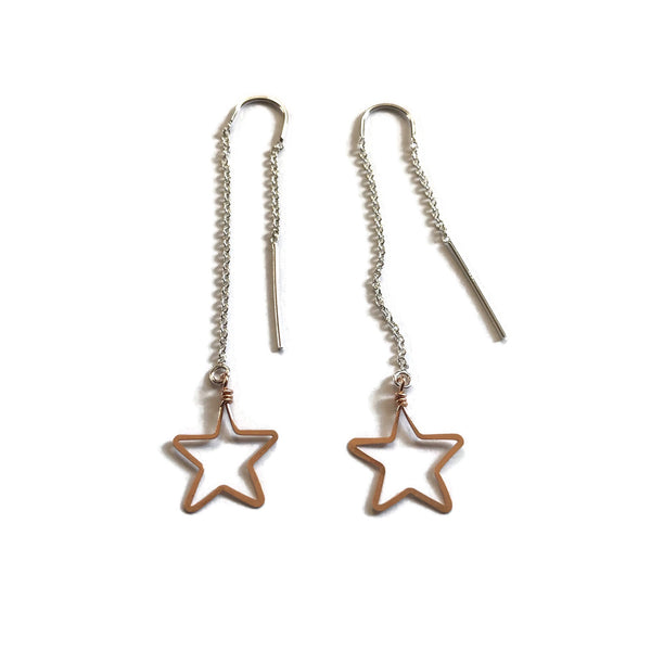 Medium Star Threader Earrings