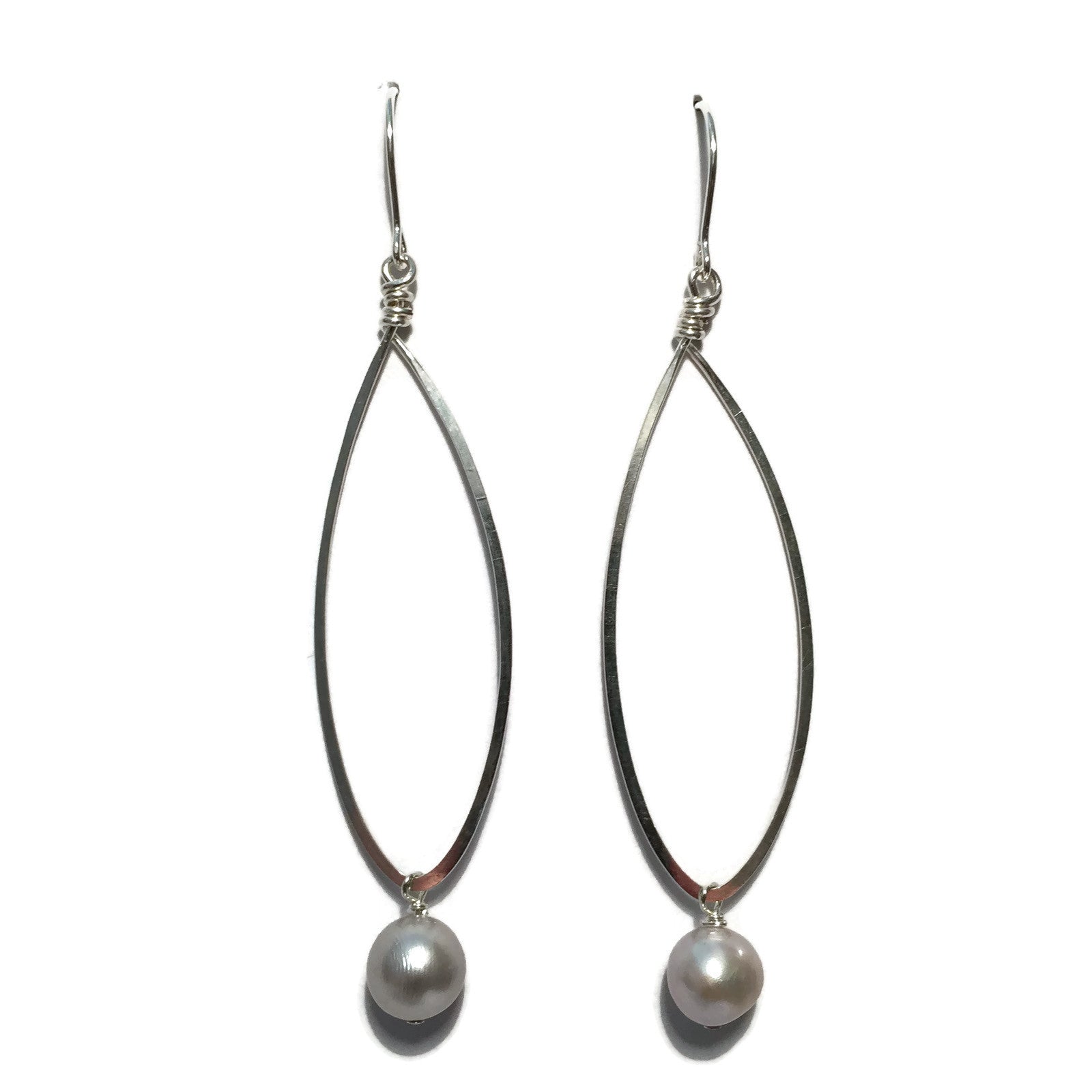 Beth Jewelry, handmade long teardrop earrings with beads