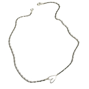 Beth Jewelry, handmade oxidized tiny heart necklace