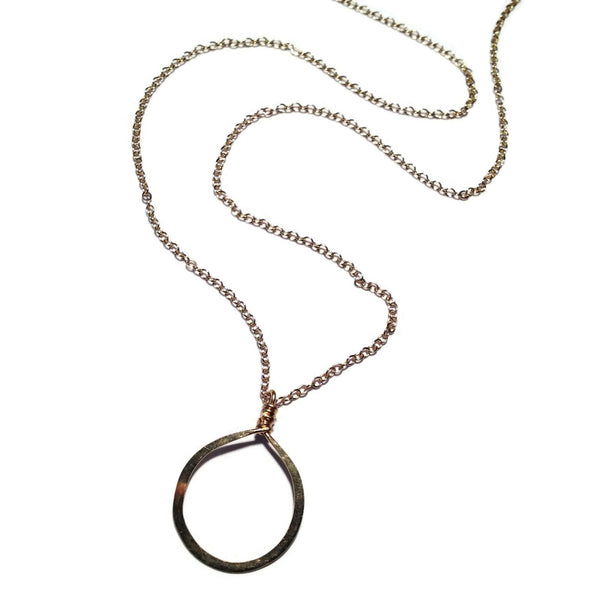 Beth Jewelry, handmade small circle necklace