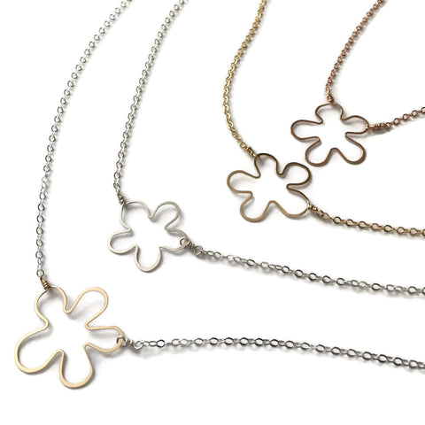 Beth Jewelry, handmade small flower necklaces