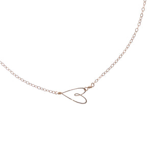 Tiny Heart Necklace, rose gold - Beth Jewelry