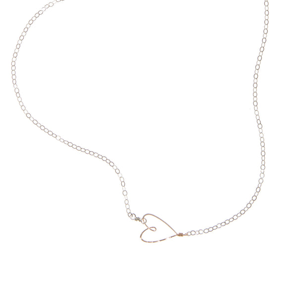 Tiny Heart Necklace, sterling silver & gold-filled - Beth Jewelry