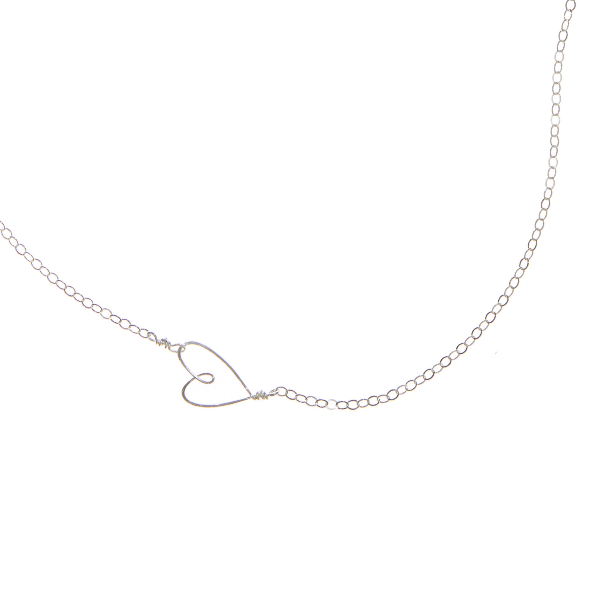 Tiny Heart Necklace, sterling silver - Beth Jewelry