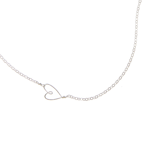 Tiny Heart Necklace, sterling silver - Beth Jewelry