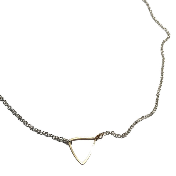 Beth Jewelry, handmade tiny triangle necklace